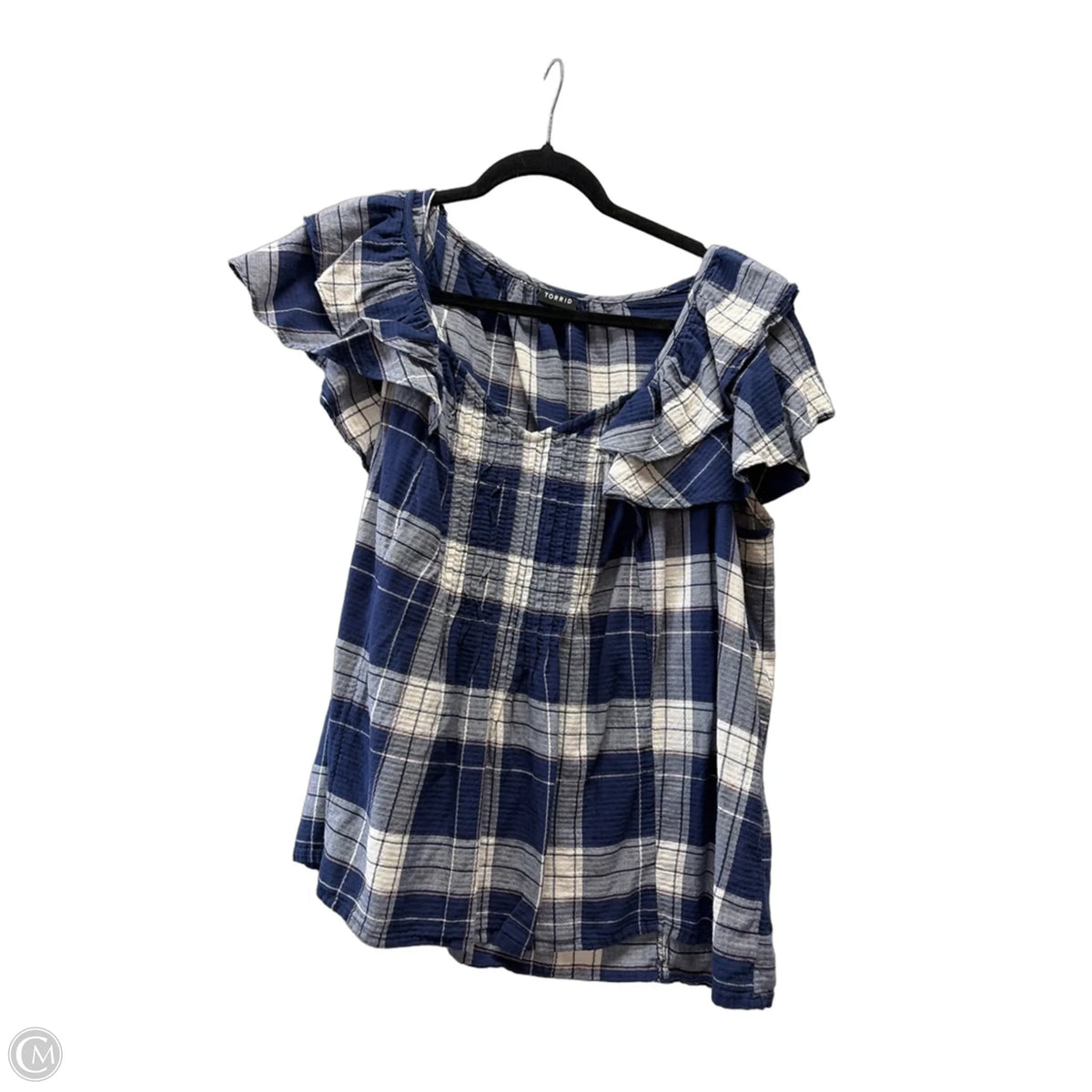 Top Sleeveless By Torrid In Plaid Pattern, Size: 2