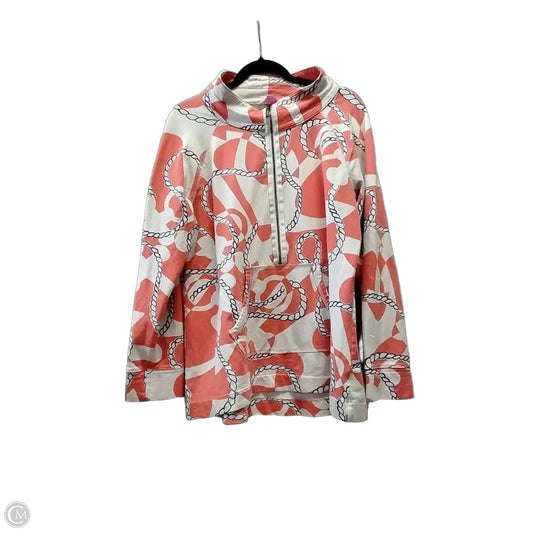 Sweatshirt Designer By Lilly Pulitzer In Orange & White, Size: Xl