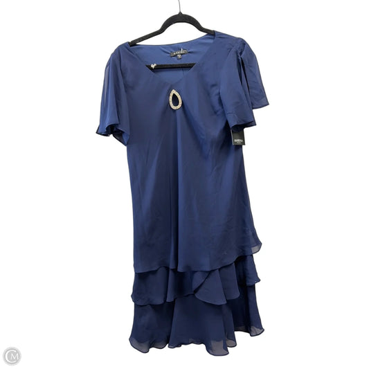 Dress Casual Midi By Marina In Blue, Size: 4