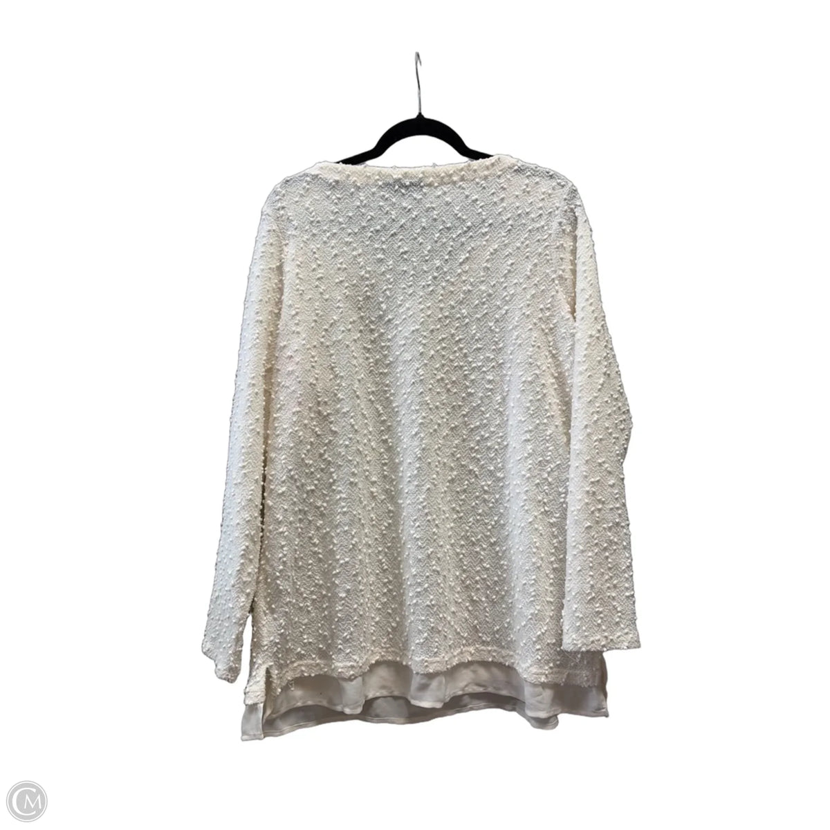 Sweater By Apt 9 In White, Size: 2x