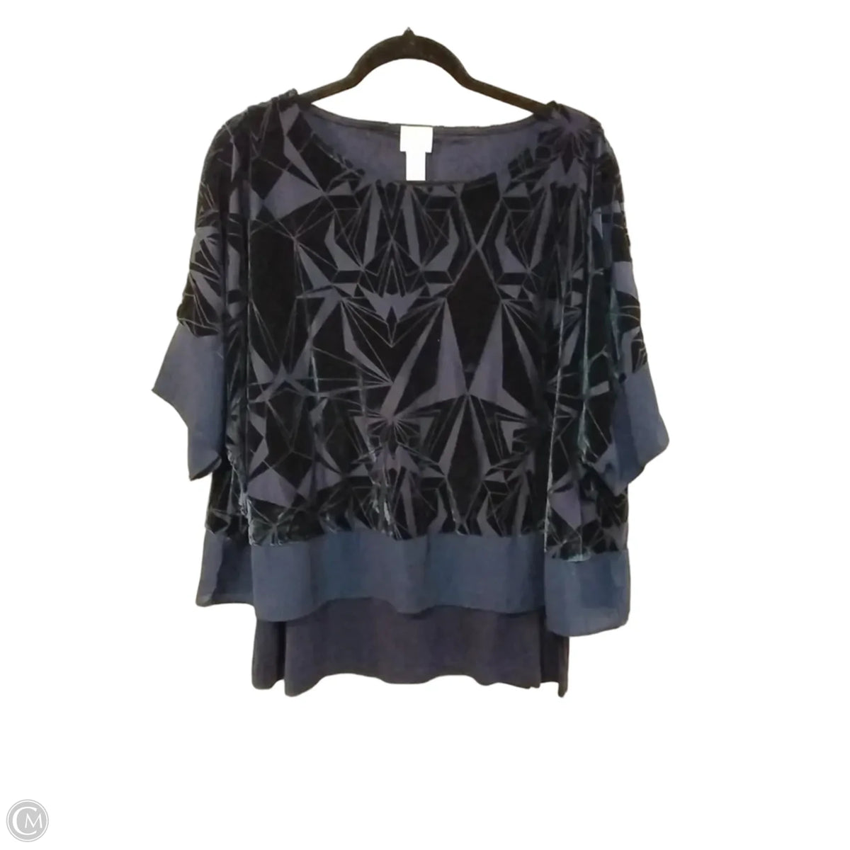 Top Short Sleeve By Chicos In Blue, Size: M