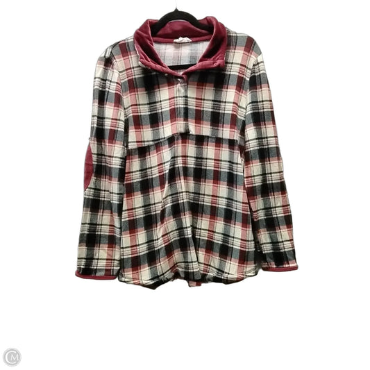 Sweatshirt Collar By Entro In Plaid Pattern, Size: S