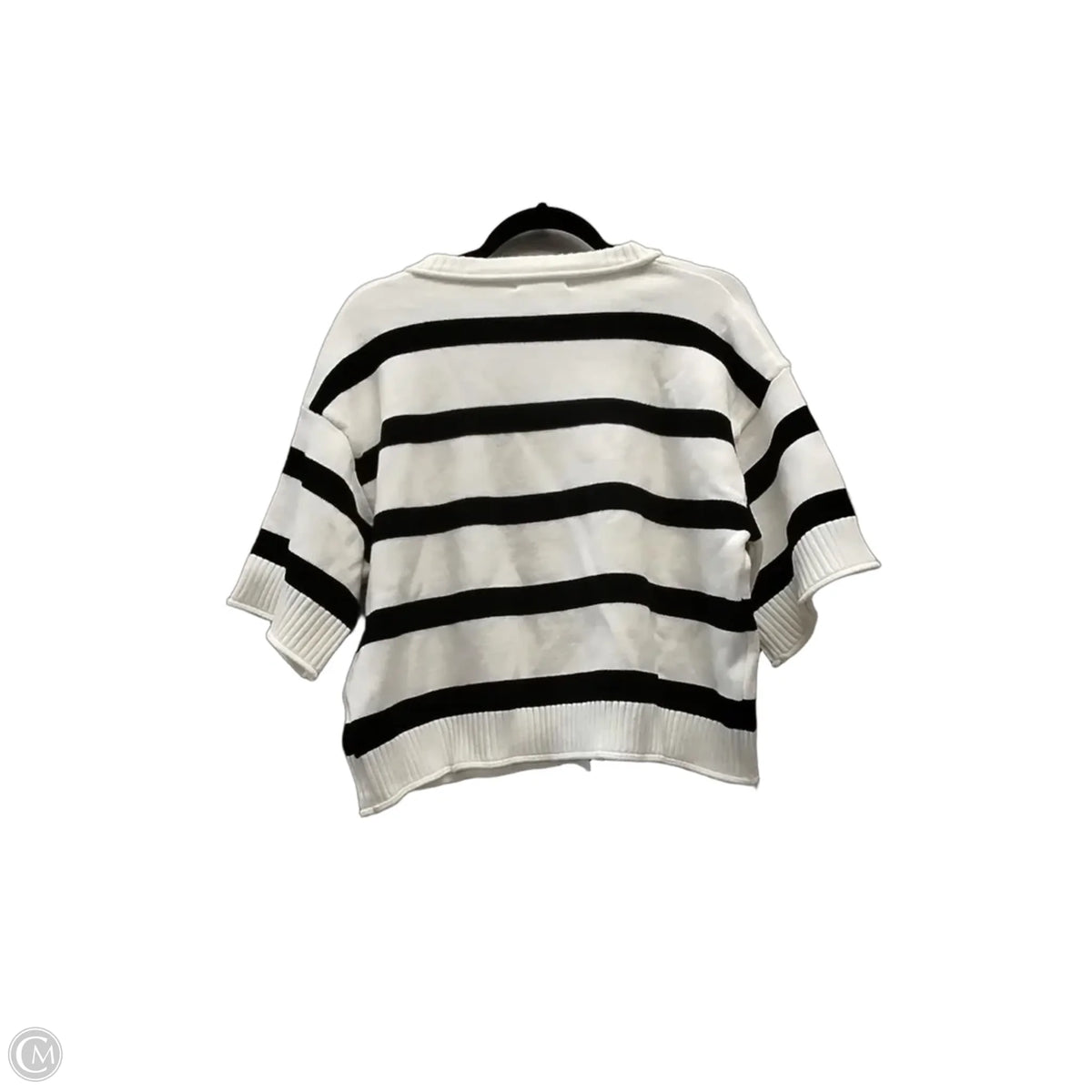 Sweater Short Sleeve By Cloud Ten In Striped Pattern, Size: L