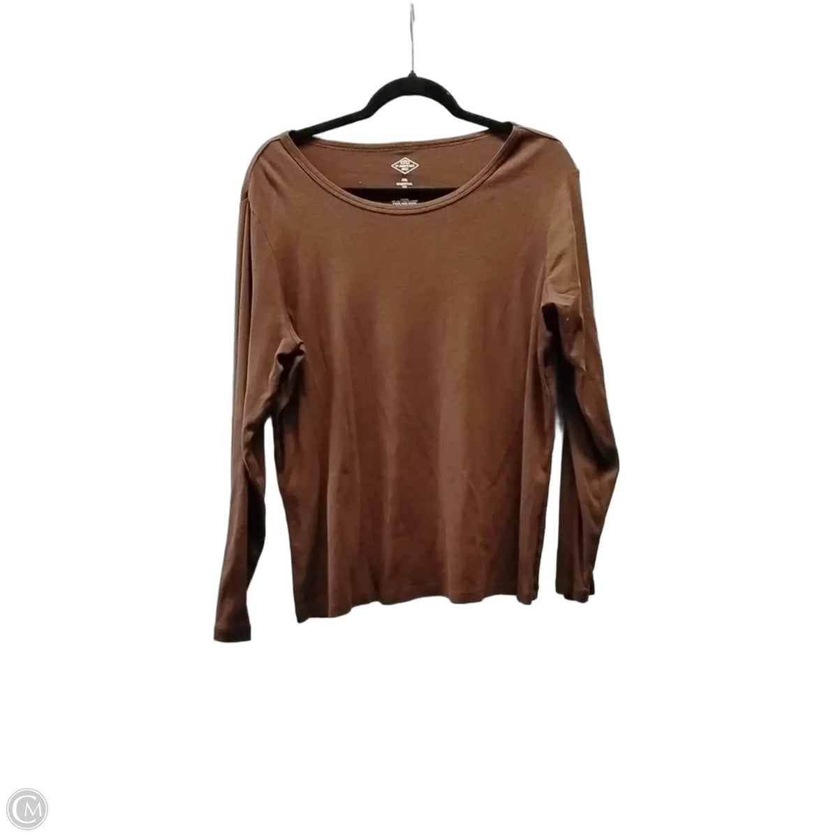 Top Long Sleeve Basic By St Johns Bay In Brown, Size: Xxl
