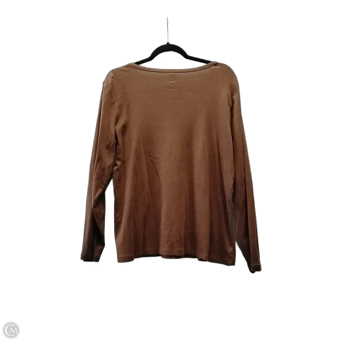 Top Long Sleeve Basic By St Johns Bay In Brown, Size: Xxl
