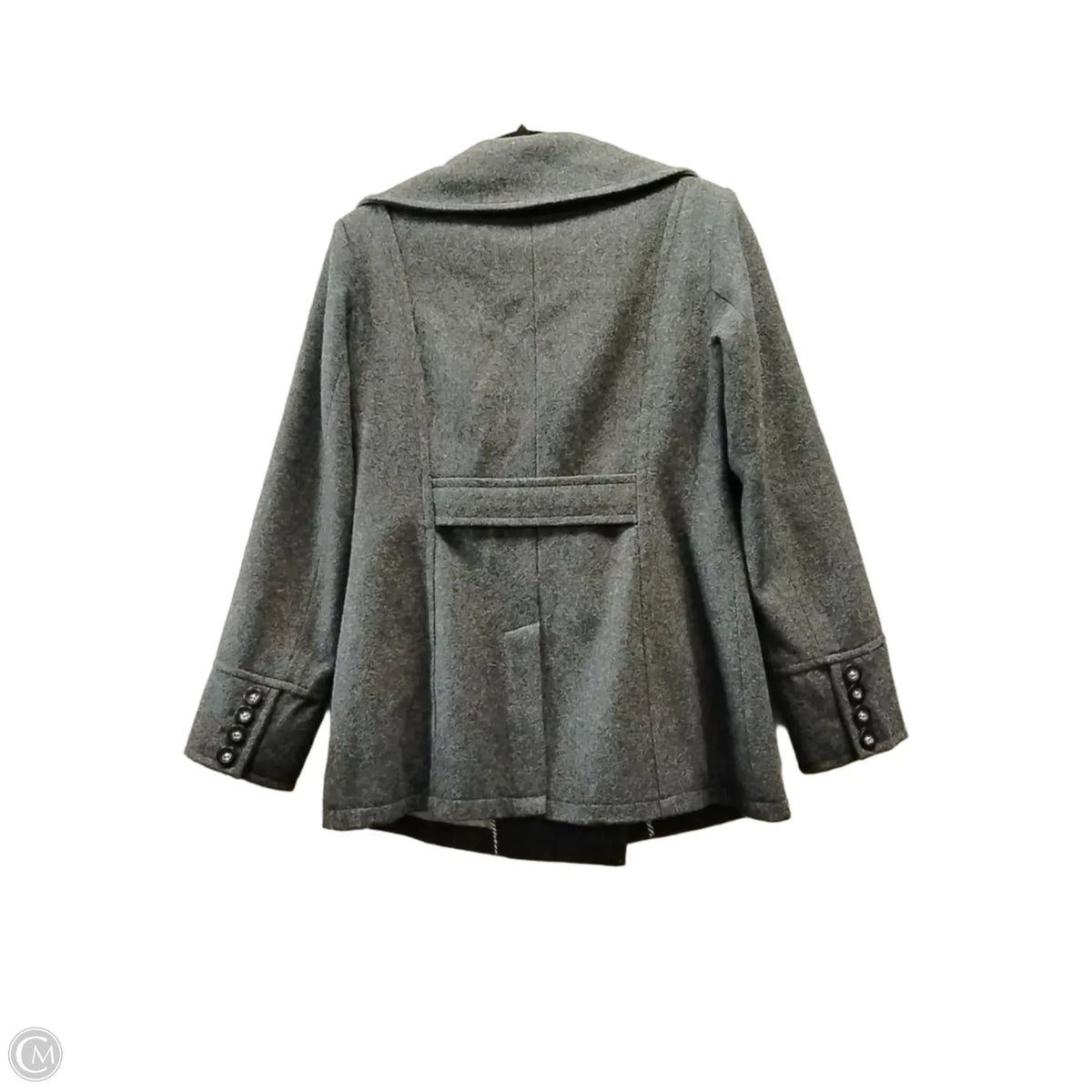 Coat Peacoat By Cme In Grey, Size: M