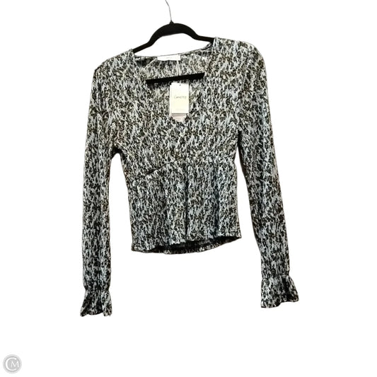 Blouse Long Sleeve By Mng In Floral Print, Size: Xs