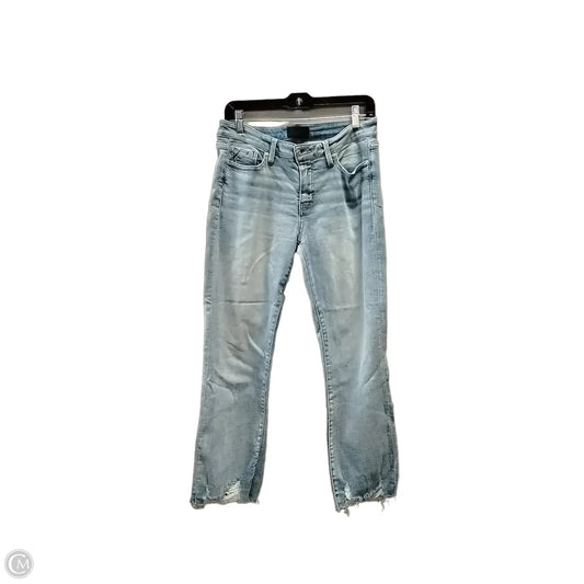 Jeans Straight By Buckle Black In Blue Denim, Size: 4