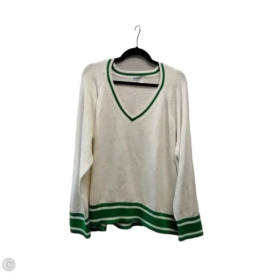 Sweater By Old Navy In Cream & Green, Size: Xl