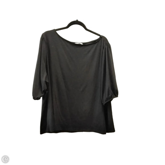 Blouse 3/4 Sleeve By H&m In Black, Size: Xxl