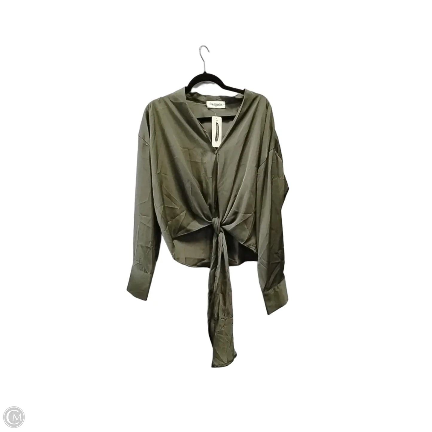 Blouse Long Sleeve By Impressions In Green, Size: L