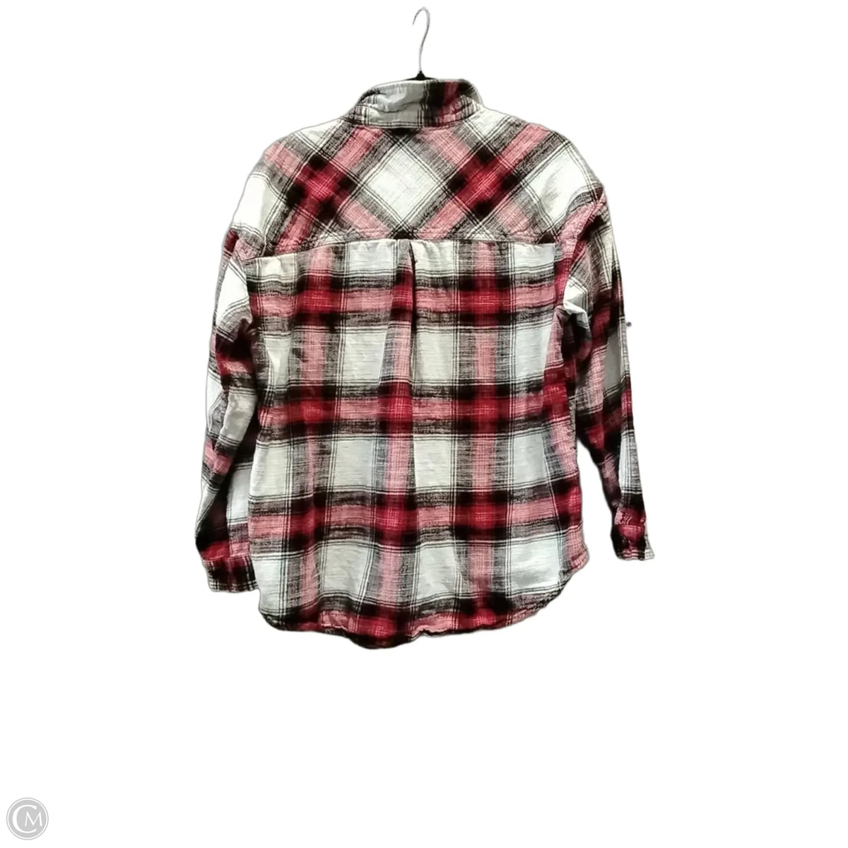 Top Long Sleeve By Maurices In Plaid Pattern, Size: Xl