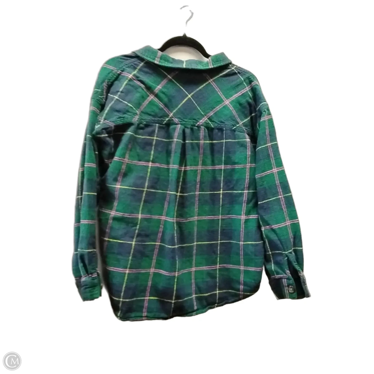 Top Long Sleeve By Maurices In Plaid Pattern, Size: Xl