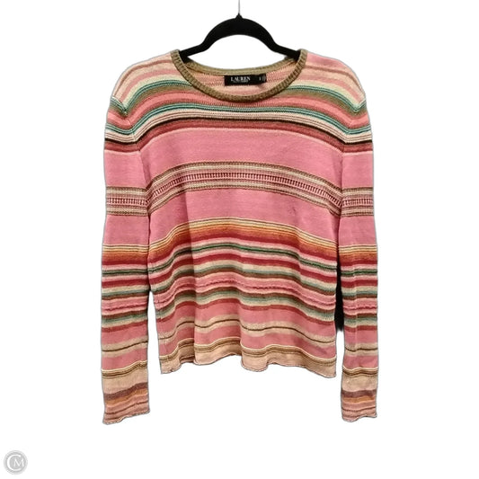 Sweater By Lauren By Ralph Lauren In Striped Pattern, Size: S