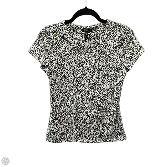 Top Short Sleeve By Express In Animal Print, Size: M