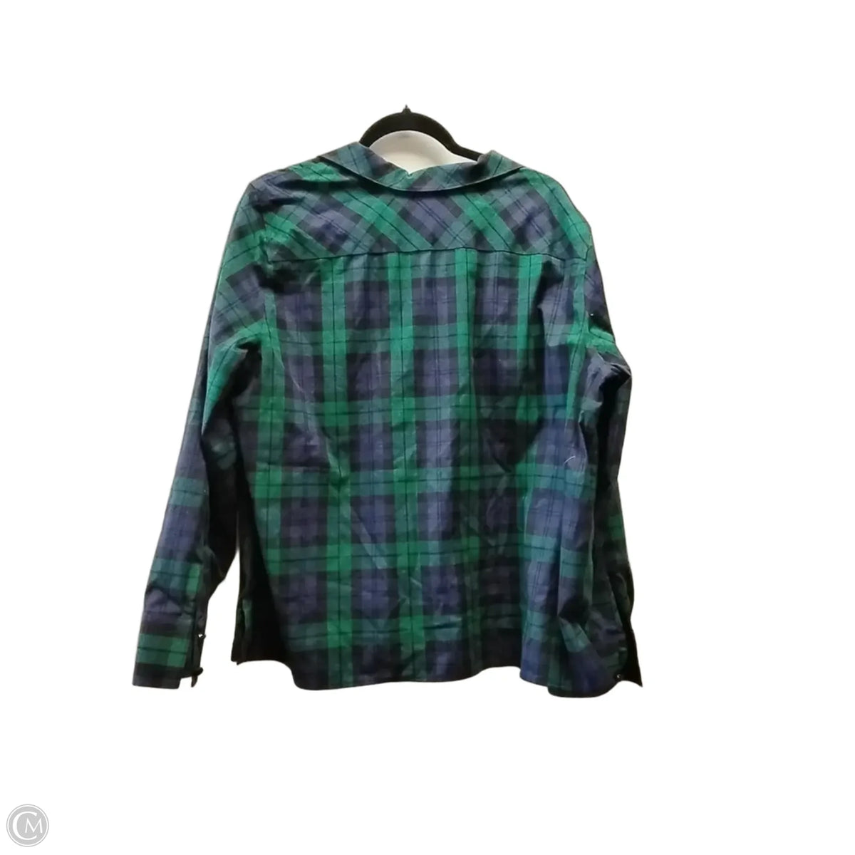 Top Long Sleeve By Talbots In Plaid Pattern, Size: Xl
