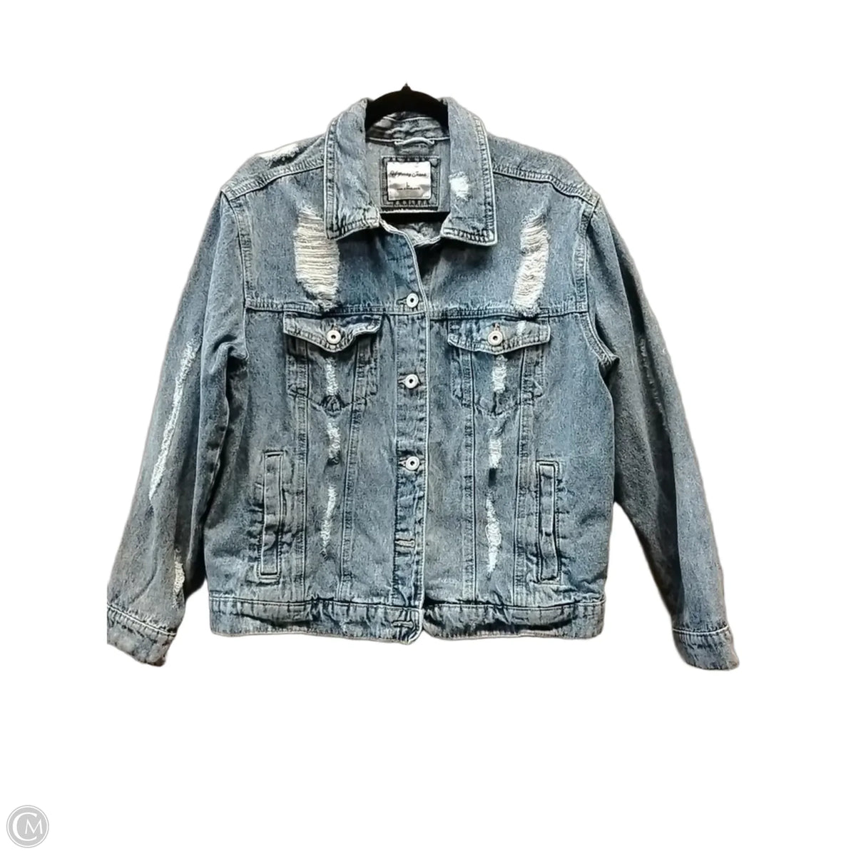 Jacket Denim By Cme In Blue Denim, Size: L