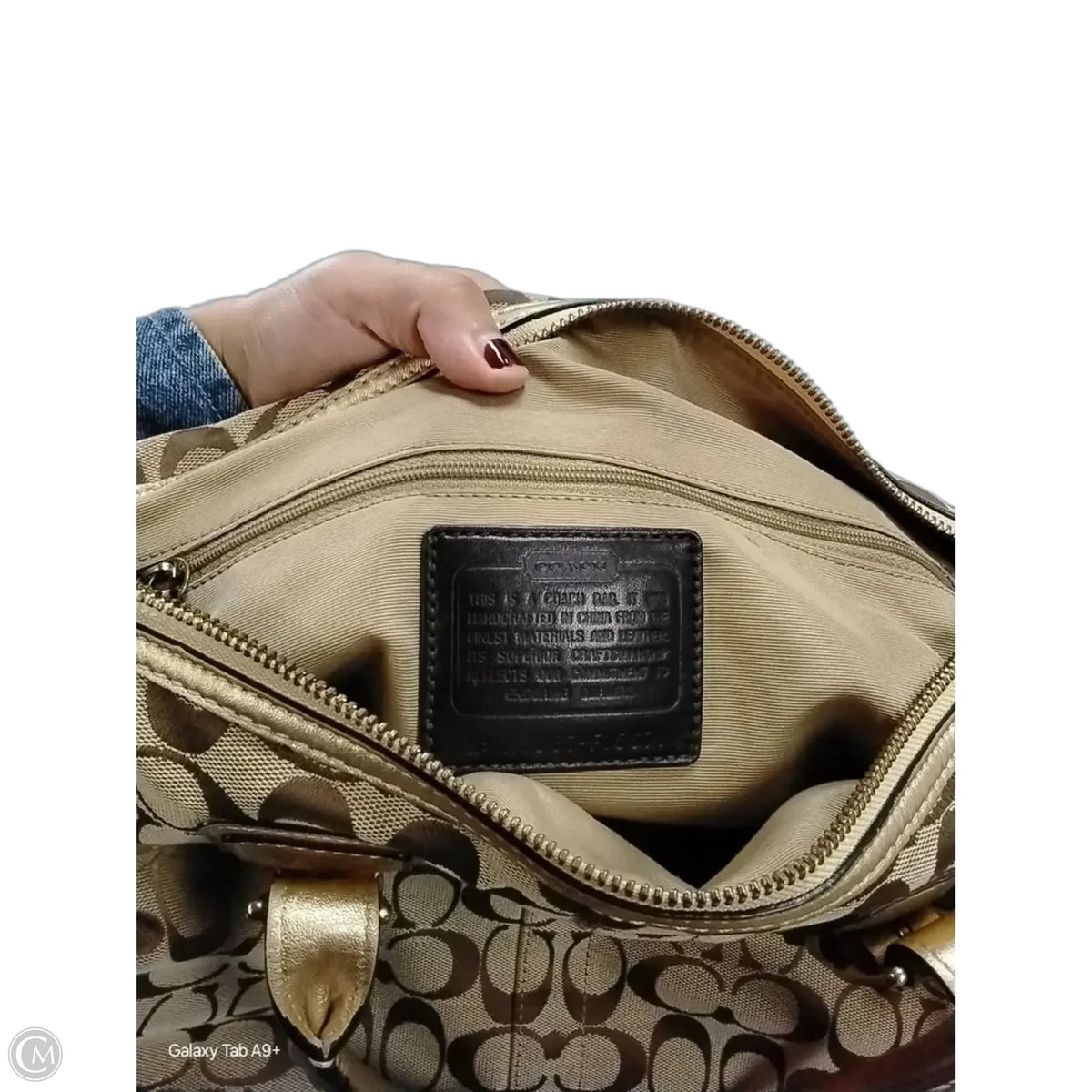 Handbag Designer By Coach, Size: Medium