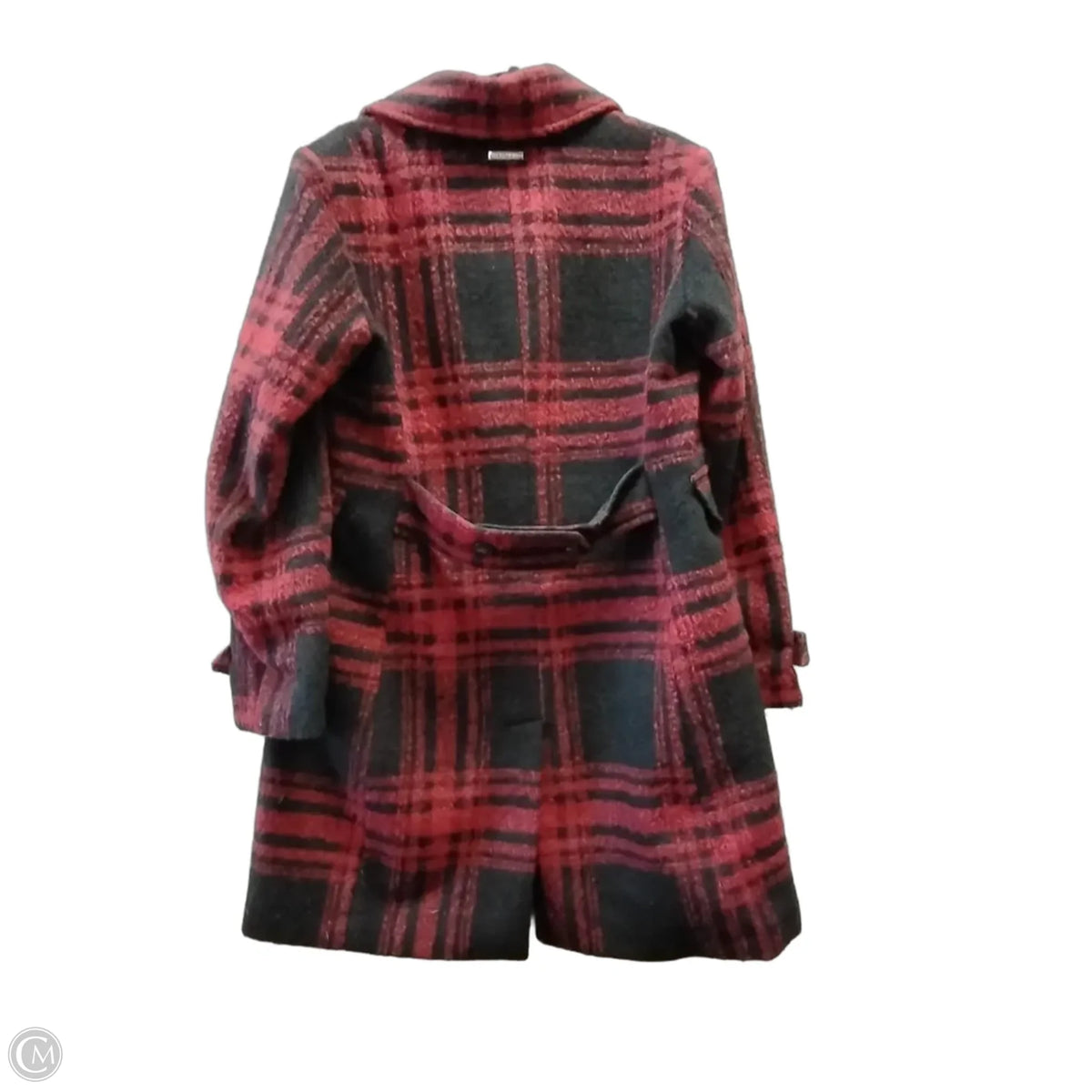 Coat Peacoat By Vince Camuto In Plaid Pattern, Size: M