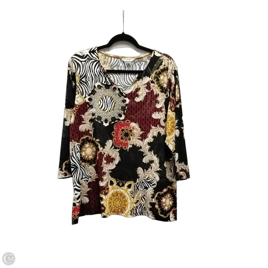 Top Long Sleeve By Allison Daley In Multi-colored, Size: Lp
