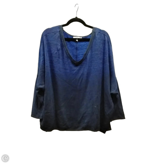 Sweater By Simply Vera In Black & Blue, Size: L