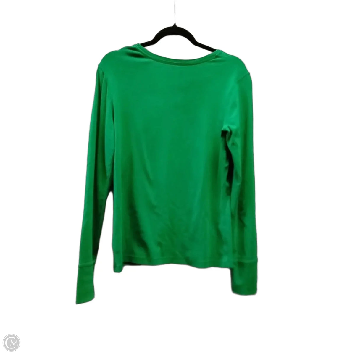 Top Long Sleeve Basic By Faded Glory In Green, Size: L