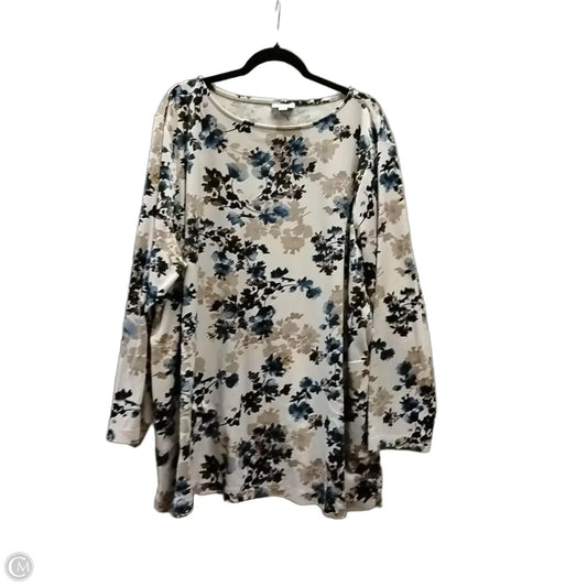 Top Long Sleeve By Pure Jill In Floral Print, Size: 4x