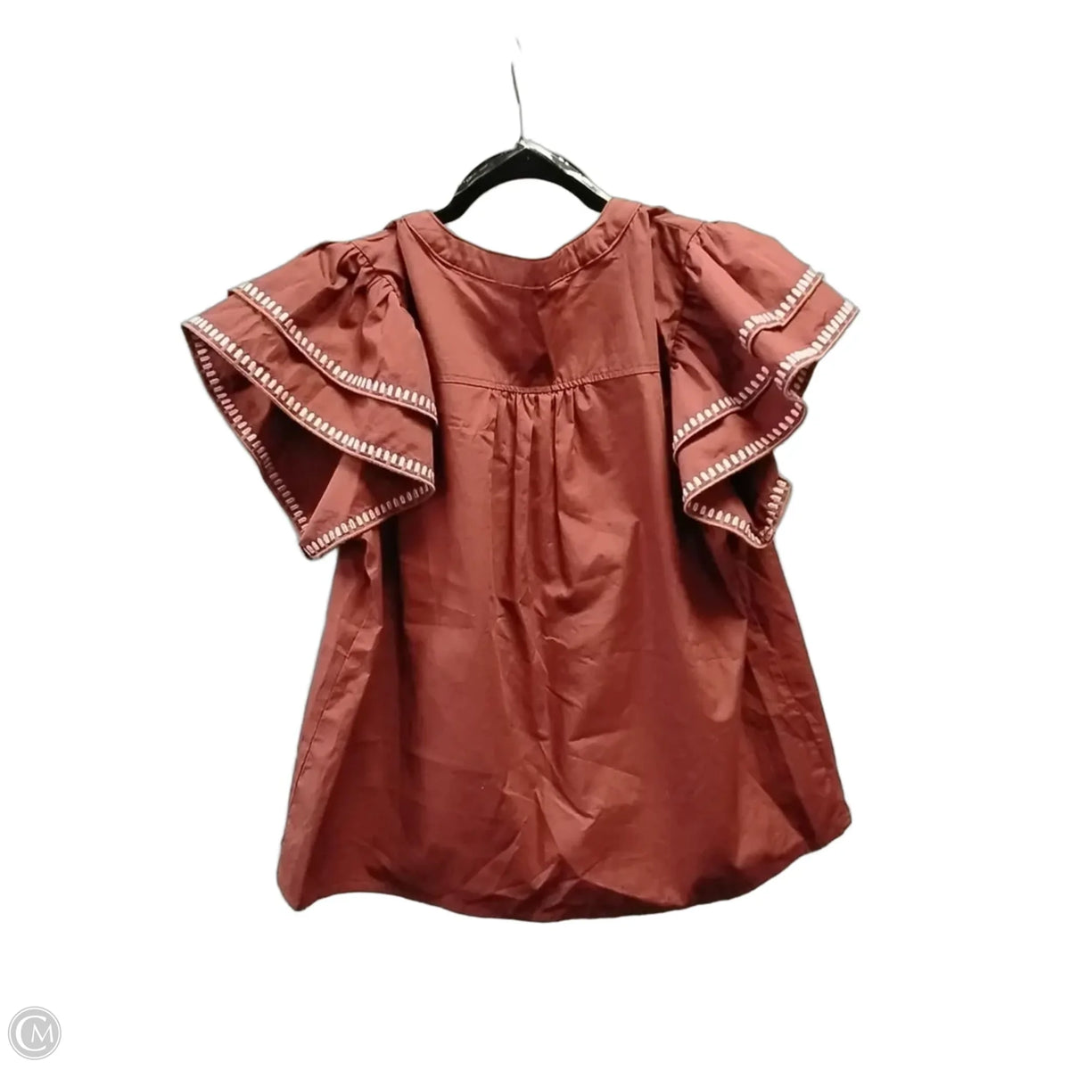 Top Short Sleeve By Entro In Orange, Size: M