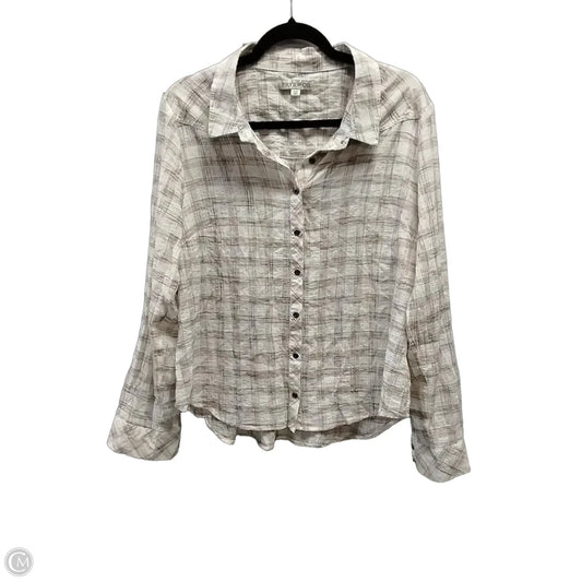 Top Long Sleeve By Frye And Co In Plaid Pattern, Size: Xxl