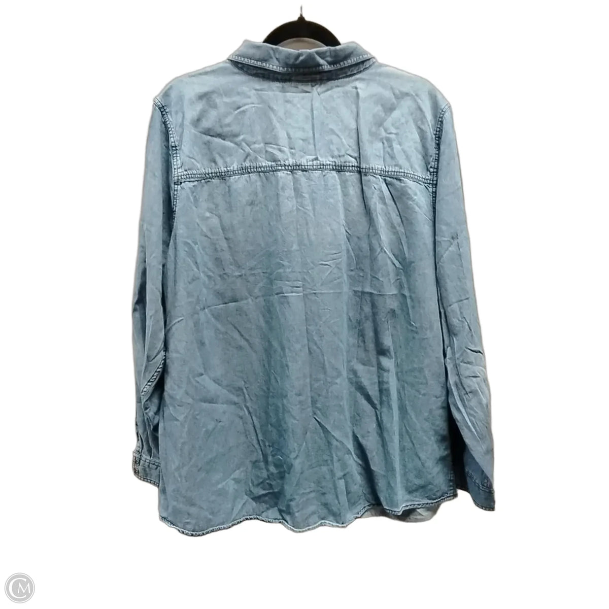 Top Long Sleeve By Torrid In Blue Denim, Size: 3x