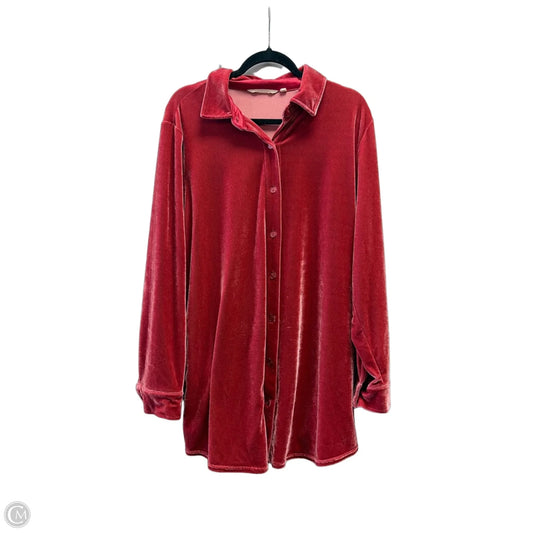 Top Long Sleeve By Soft Surroundings In Red, Size: 1x