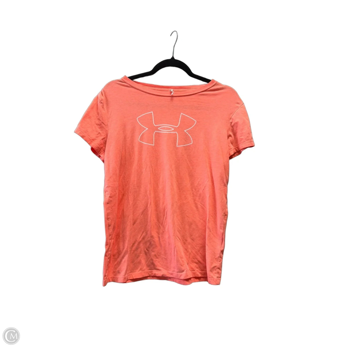 Athletic Top Short Sleeve By Under Armour In Orange, Size: M