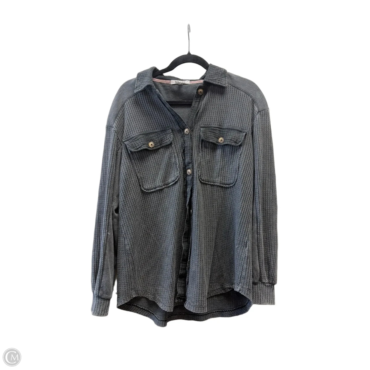 Top Long Sleeve By Briggs In Grey, Size: M