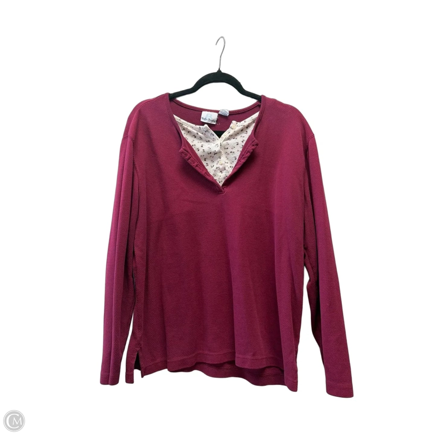Top Long Sleeve By Cme In Red, Size: Xl
