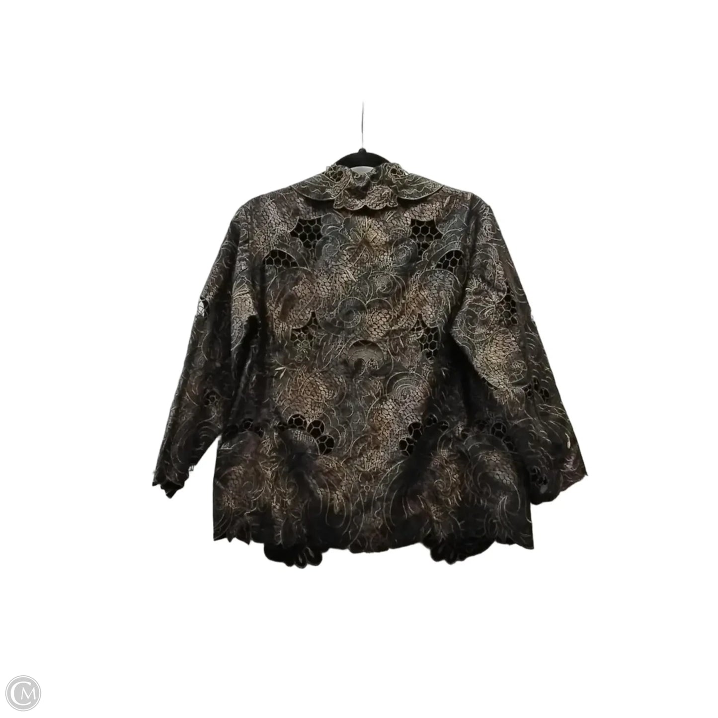 Jacket Other By Chicos In Black & Gold, Size: M
