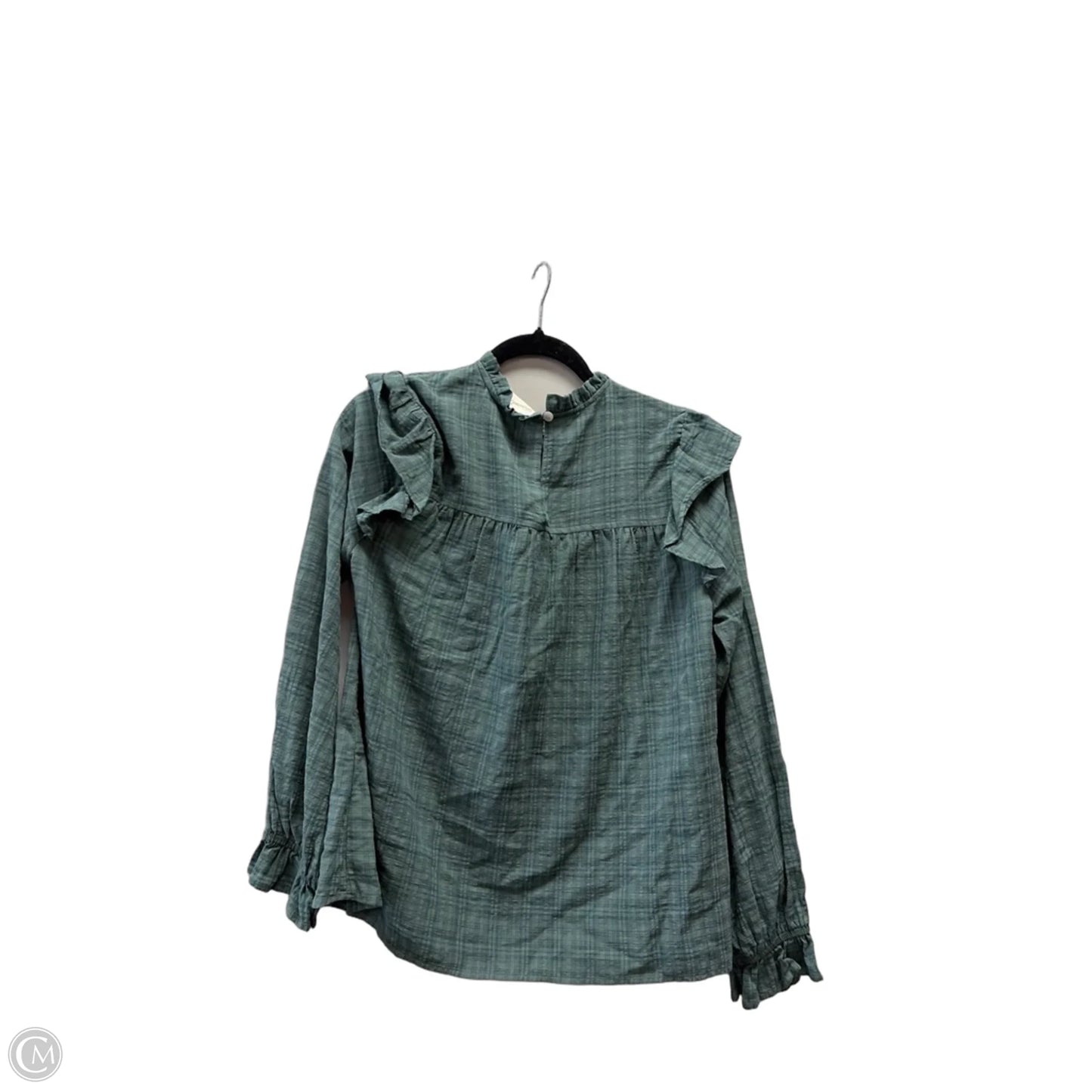 Blouse Long Sleeve By Universal Thread In Green, Size: M
