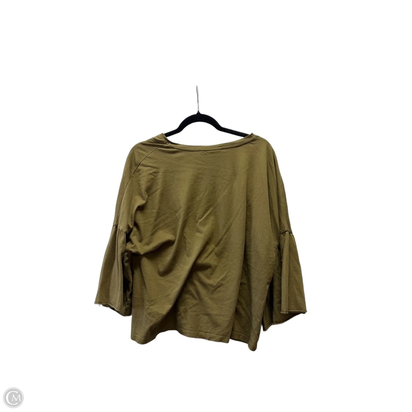 Top 3/4 Sleeve By Dantelle In Green, Size: M