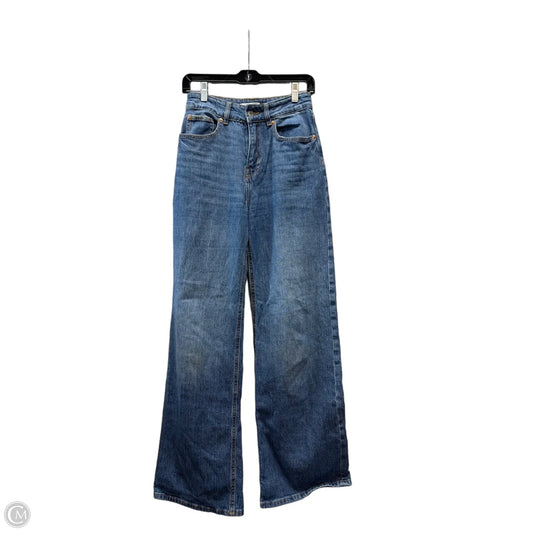 Jeans Straight By H&m In Blue Denim, Size: 4