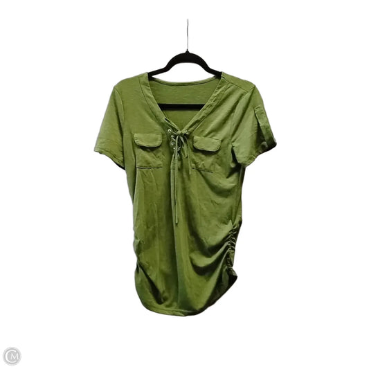 Top Short Sleeve By Cme In Green, Size: M