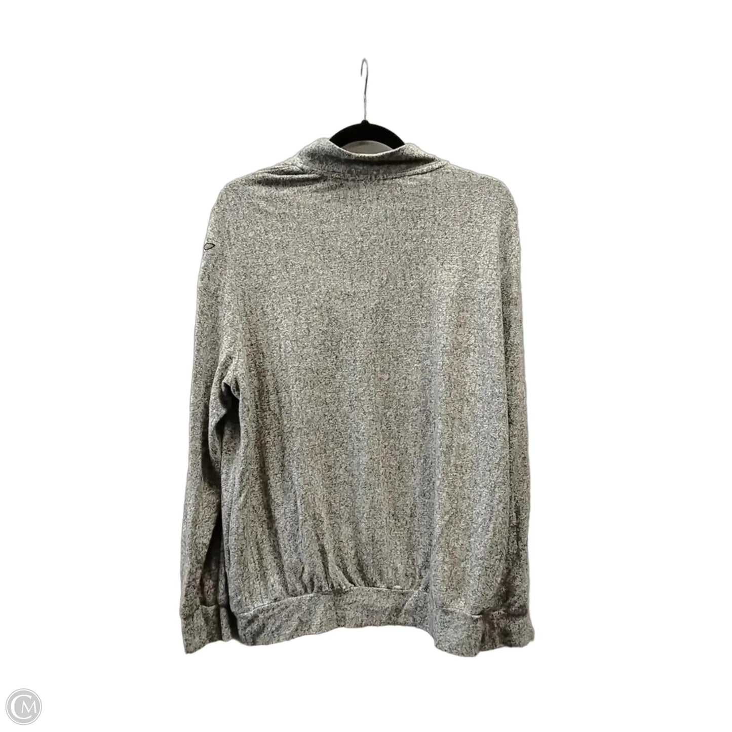 Sweatshirt Collar By Alfred Dunner In Grey, Size: L