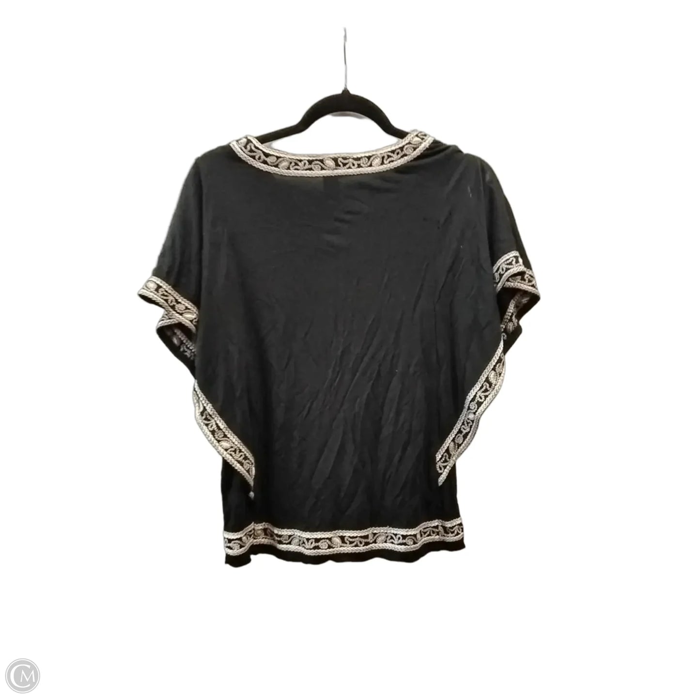 Top Short Sleeve By International Concepts In Black, Size: S