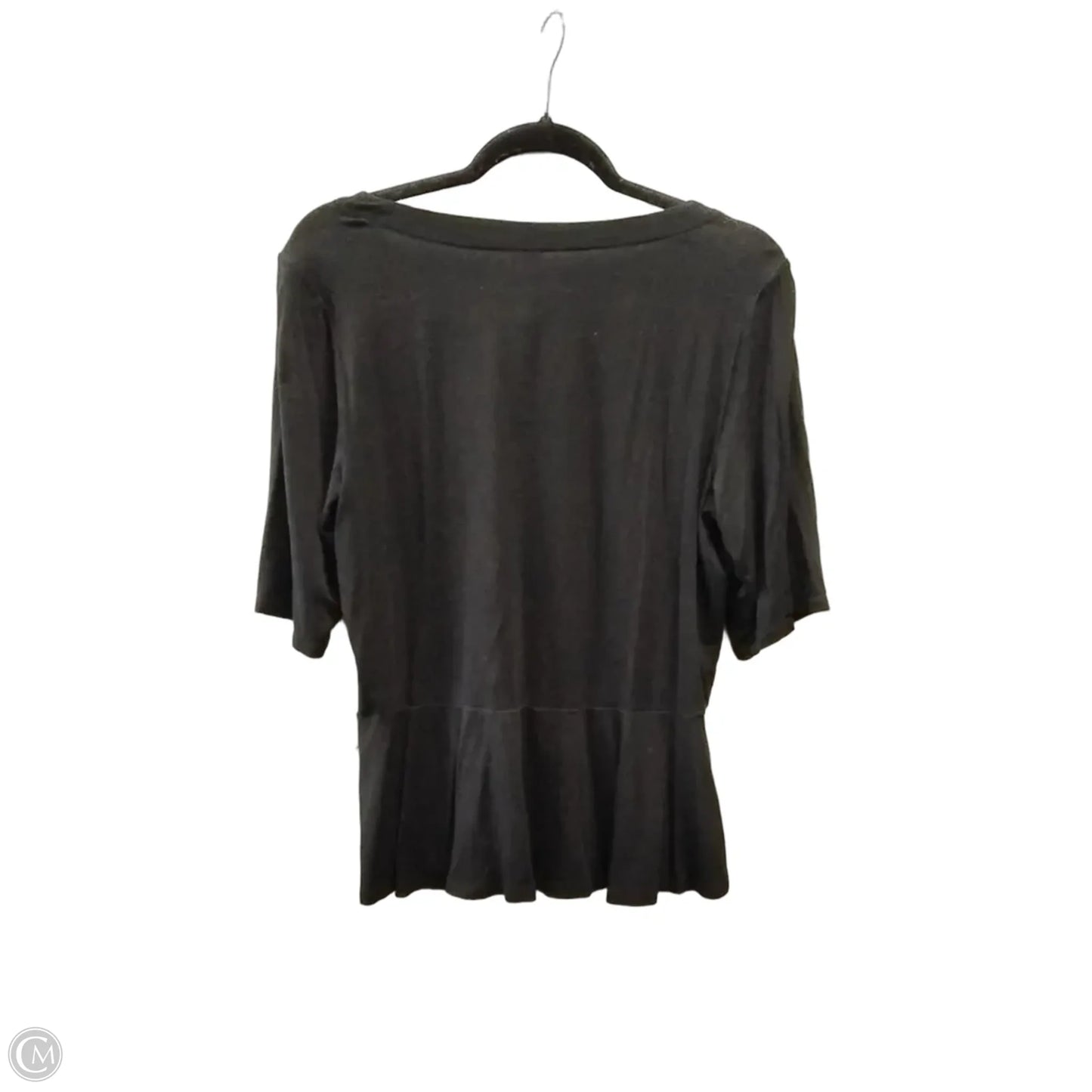 Top Short Sleeve By Liz Claiborne In Black, Size: L
