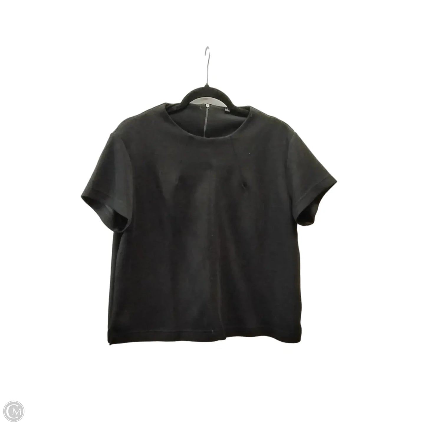Top Short Sleeve By Cme In Black, Size: L