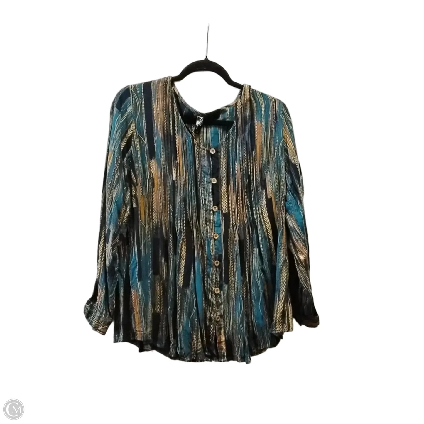 Top Long Sleeve By Ethyl In Blue, Size: L