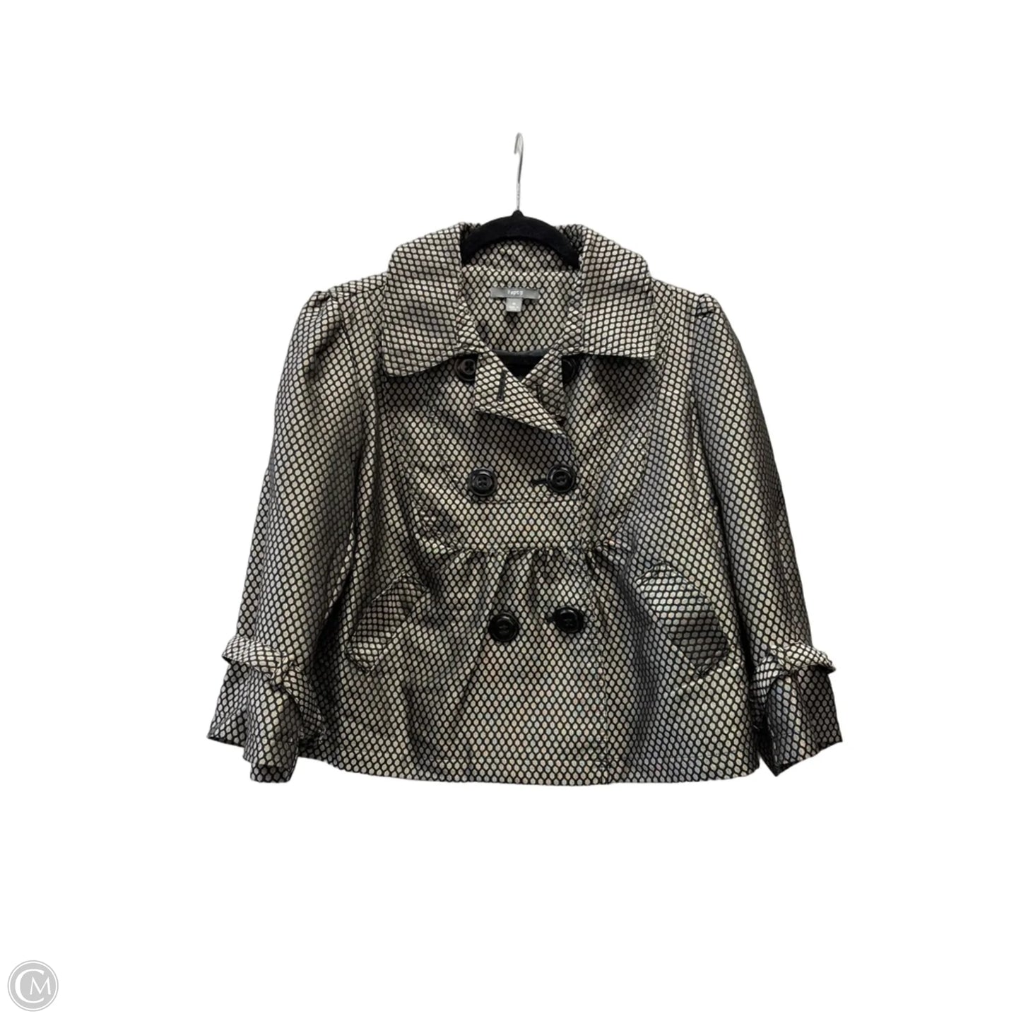 Blazer By Apt 9 In Black & Gold, Size: M