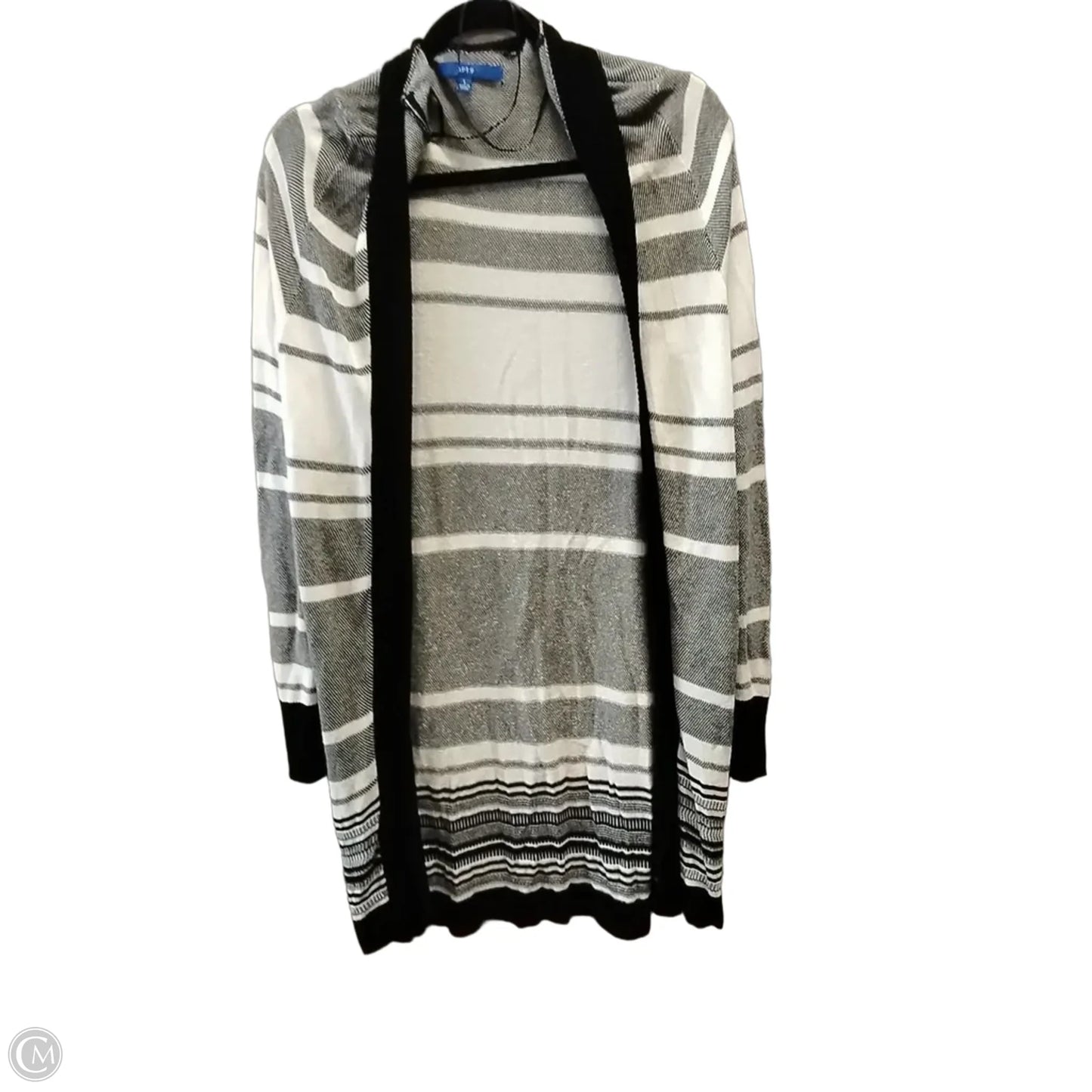 Cardigan By Apt 9 In Black & White, Size: L