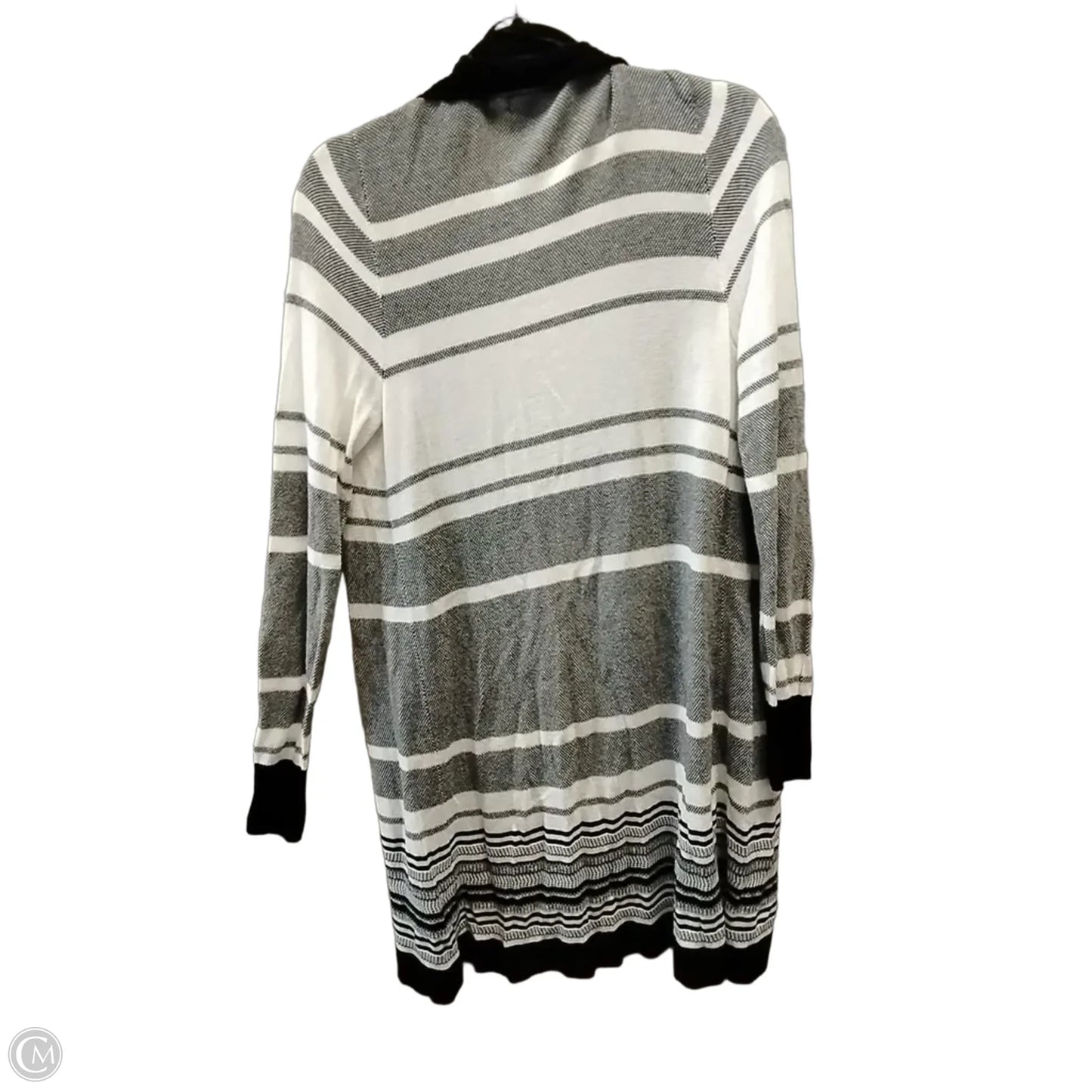 Cardigan By Apt 9 In Black & White, Size: L
