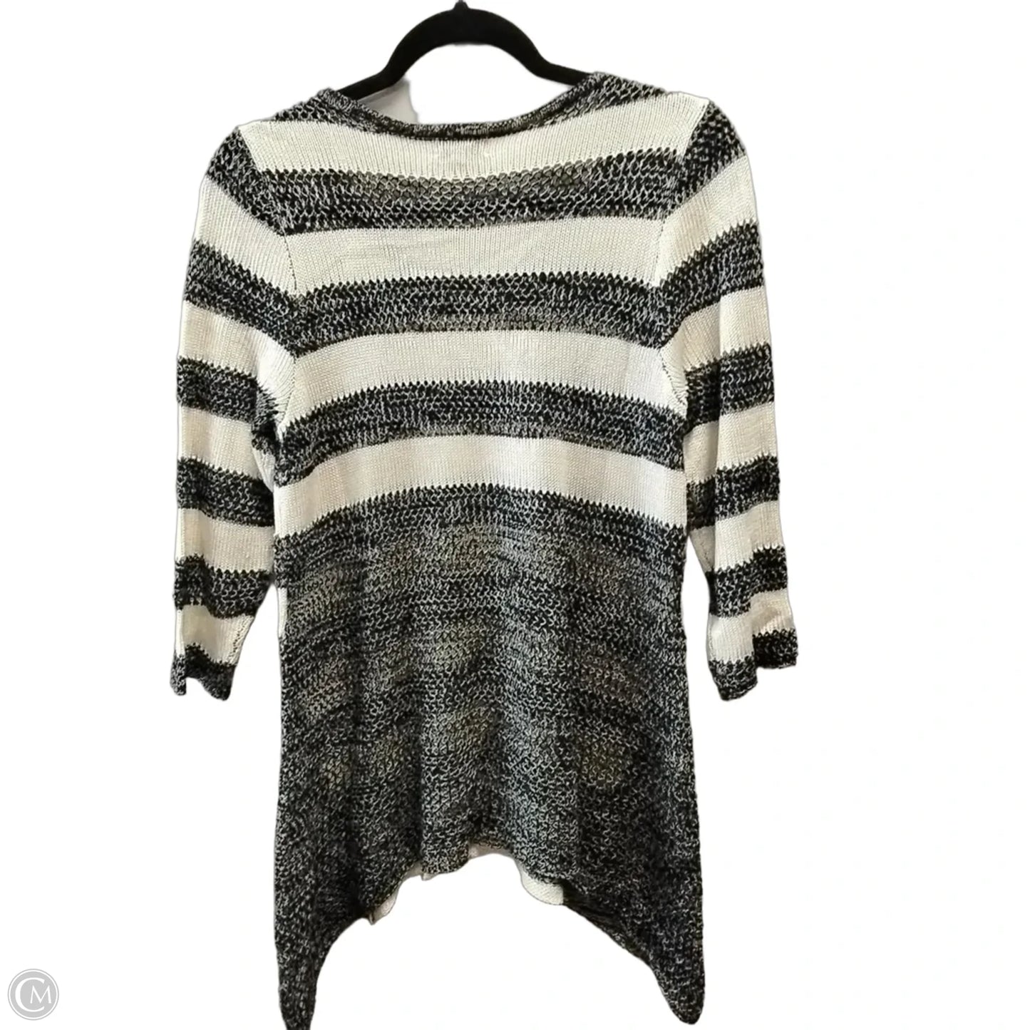 Sweater By Emerald In Black & Cream, Size: L