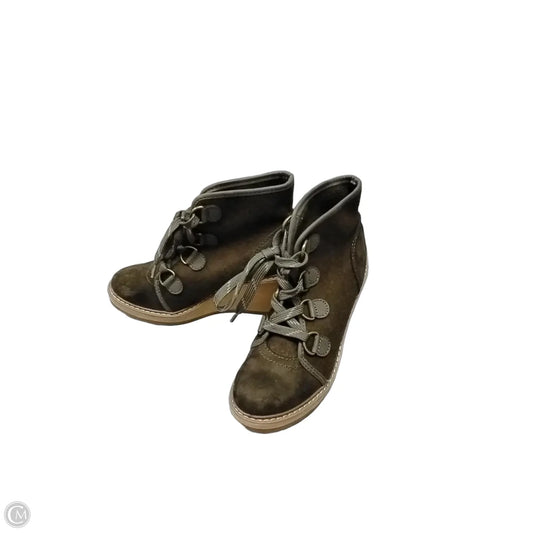Boots Ankle Heels By Cme In Green, Size: 6.5