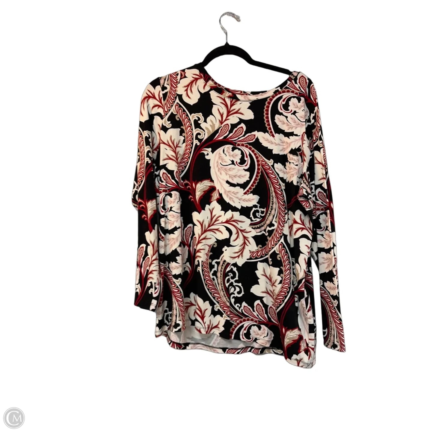 Top Long Sleeve By Chicos In Floral Print, Size: Xl